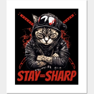 CAT ASSASSIN x STAY SHARP Posters and Art